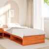 vidaXL Lit de jour avec matelas cire marron 80x200 cm bois pin massif
