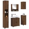 vidaXL Ensemble de mobilier de salle de bain 5 pcs Ch&ecirc;ne brun