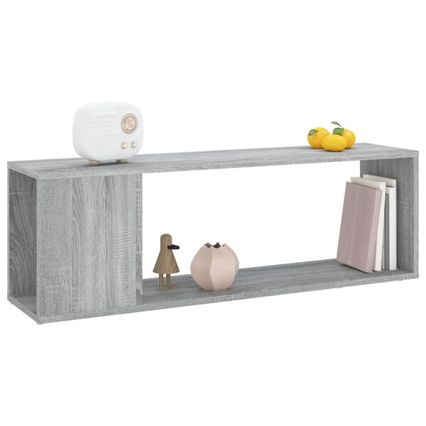 vidaXL Meuble TV Sonoma gris 100x24x32 cm Bois d'ing&eacute;nierie