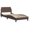 vidaXL Lit avec matelas Hvar marron 80x200 cm similicuir