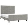 vidaXL Cadre de lit sans matelas gris clair 140x190 cm velours