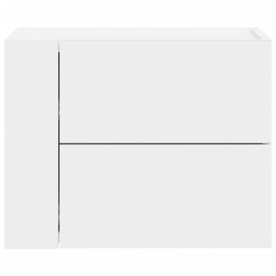 vidaXL Tables de chevet murales 2 pcs blanc 45x30x35 cm