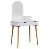 vidaXL Ensemble de Coiffeuse FAUSKE 3 pcs Blanc 76 x 50 x 143 cm