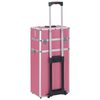 vidaXL Chariot de maquillage Aluminium Rose