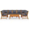 vidaXL Salon de jardin 9 pcs avec coussin Bois d'acacia solide