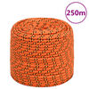 vidaXL Corde de bateau Orange 10 mm 250 m Polypropyl&egrave;ne