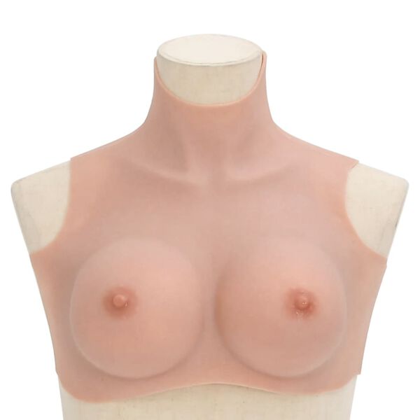 vidaXL Plastron en silicone naturel coupe D