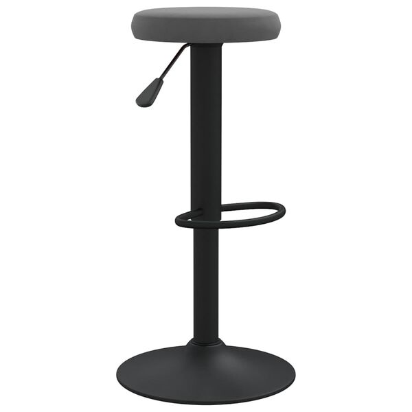 vidaXL Tabourets de bar lot de 2 gris foncé velours