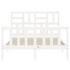 vidaXL Cadre de lit sans matelas blanc 140x190 cm bois de pin massif