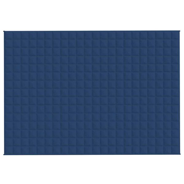 vidaXL Couverture lest&eacute;e Bleu 155x220 cm 7 kg Tissu