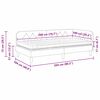 vidaXL Cadre de lit d'angle avec matelas Noir 100 x 200 cm tissu