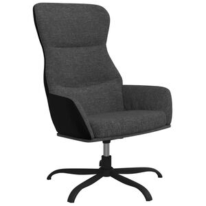 vidaXL Chaise de relaxation Gris fonc&eacute; Tissu