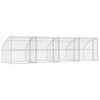 vidaXL Kennel pour Chiens 4 pc Argent&eacute; 8 x 2 x 2 m Acier galvanis&eacute;