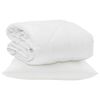 vidaXL Duvet d'&eacute;t&eacute; simple avec oreiller 2 pi&egrave;ces Blanc Microfibre