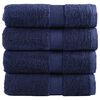 vidaXL Serviettes d'invit&eacute; de qualit&eacute; sup. SOLUND 4 pcs bleu marine