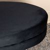 Venture Home Pouf Otto 100x40x41 cm Velours Noir et laiton