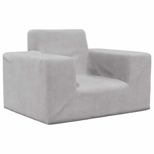 vidaXL Canap&eacute; pour enfants Gris clair Peluche douce