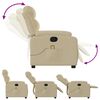 vidaXL Fauteuil de massage inclinable Cr&egrave;me Tissu