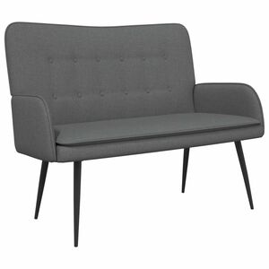vidaXL Sofa 2 places Gris fonc&eacute; 115 x 61 x 87 cm Tissu