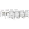 vidaXL Ensemble de salle à manger pour jardin 9 pcs Gris clair