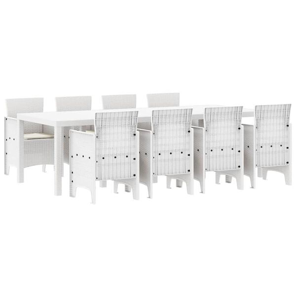 vidaXL Ensemble de salle à manger pour jardin 9 pcs Gris clair