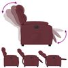 vidaXL Fauteuil inclinable &eacute;lectrique Rouge bordeaux Tissu