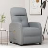 vidaXL Fauteuil de massage Gris clair Tissu