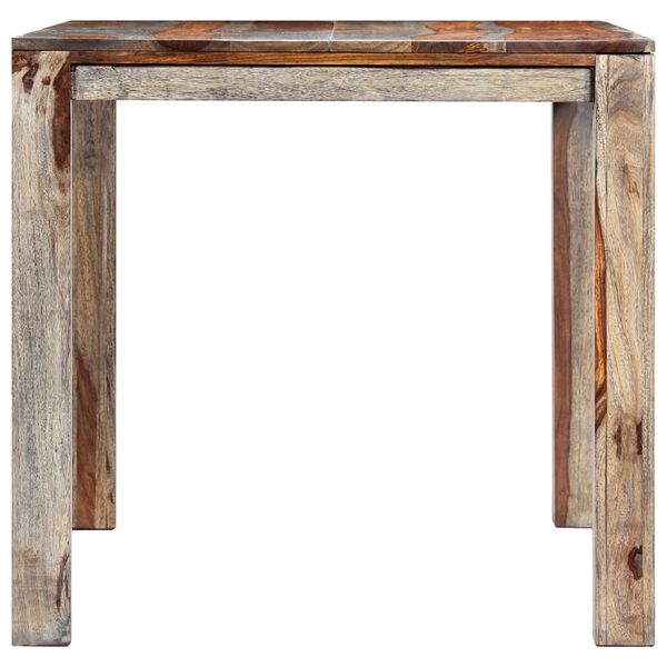 vidaXL Table &agrave; manger Gris 140x70x76 cm Bois solide