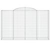 vidaXL Paniers à gabions arqués 7 pcs 300x50x180/200 cm fer galvanisé