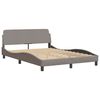 vidaXL Lit avec matelas Hvar taupe 140x190 cm tissu