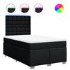 vidaXL Sommier &agrave; lattes de lit avec matelas noir 120x190 cm tissu