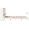 vidaXL Lit bibliothèque sans matelas blanc 120x200 cm bois pin massif