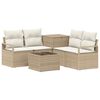 vidaXL Ensemble de Canap&eacute;s 6 pc Beige et blanc cr&egrave;me