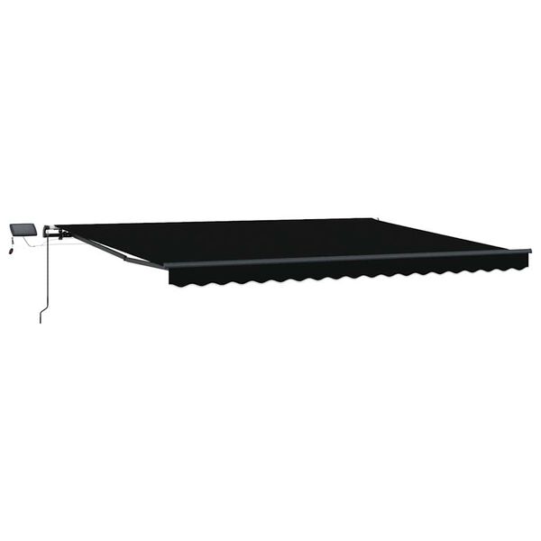 vidaXL Auvent R&eacute;tractable Noir 400 &times; 350 cm tissu