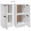 vidaXL Buffets 2 pcs Blanc brillant 30x30x70 cm Bois d'ing&eacute;nierie