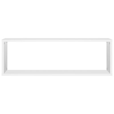 vidaXL Étagères cube murales 2pcs Blanc 80x15x26,5cm bois d'ingénierie