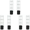 vidaXL Cages &agrave; tomates avec sacs &agrave; plantes 6 pcs 154 cm acier et PP