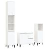 vidaXL Ensemble d'armoires salle de bain 3 pcs blanc bois d'ing&eacute;nierie