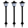 vidaXL Lampe solaire &agrave; LED d'ext&eacute;rieur 3 pcs Noir