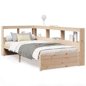 vidaXL Lit biblioth&egrave;que sans matelas 90x190 cm bois de pin massif