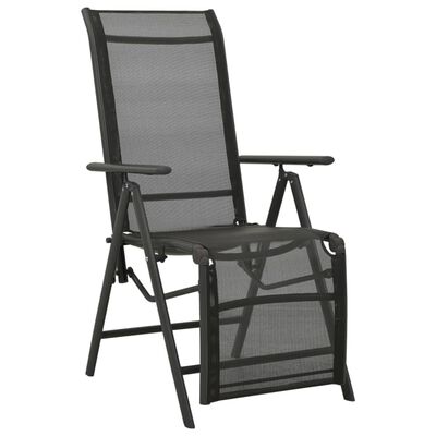 vidaXL Chaises inclinables de jardin lot de 2 Textilène et aluminium