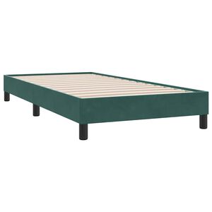 vidaXL Cadre de lit sans matelas vert fonc&eacute; 80x220 cm velours