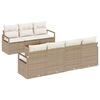 vidaXL Ensemble de canap&eacute; de jardin 8 pc Beige et cr&egrave;me polyrotin