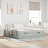 VidaXL Cadre de lit ottoman et matelas gris clair 180x200cm velours