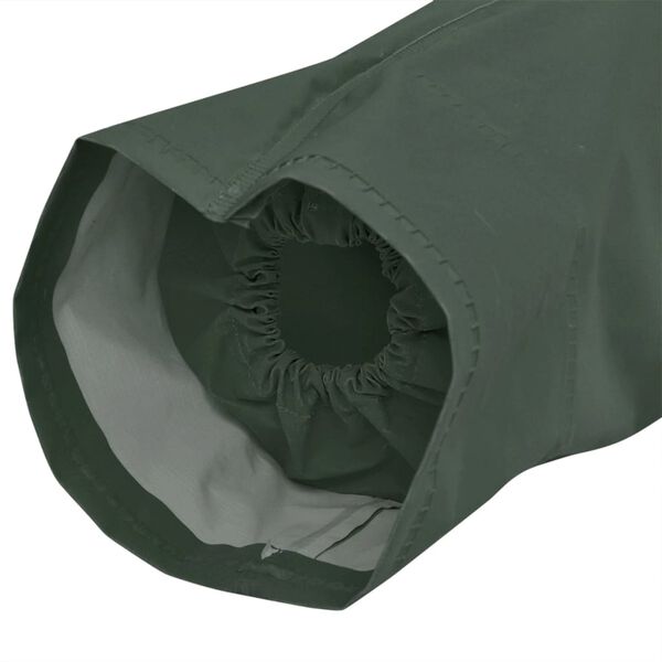 vidaXL Manteau de pluie long imperméable résistant à capuche vert M