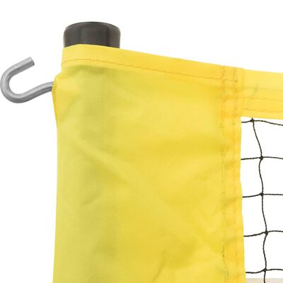 vidaXL Filet de volley-ball jaune et noir 823x244 cm PE tissu
