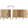 vidaXL Tables de chevet 2 pcs ch&ecirc;ne sonoma 40x40x50 cm bois ing&eacute;nierie