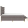 vidaXL Lit &agrave; ressorts avec matelas Taupe 200 x 200 cm tissu