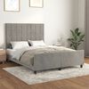 vidaXL Cadre de lit sans matelas gris clair 140x200 cm velours