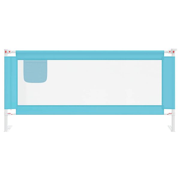 vidaXL Barrière de sécurité de lit d'enfant Bleu 200x25 cm Tissu